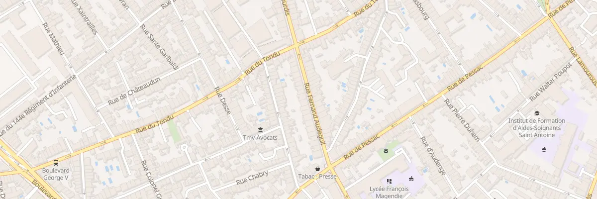Plan du 155 Rue Fernand Audeguil à Bordeaux