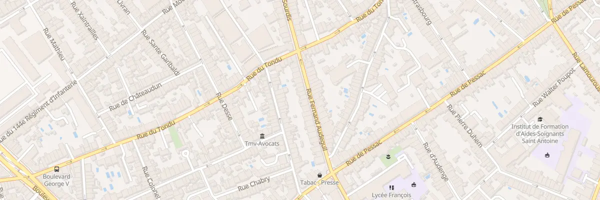 Plan du 153 Rue Fernand Audeguil à Bordeaux