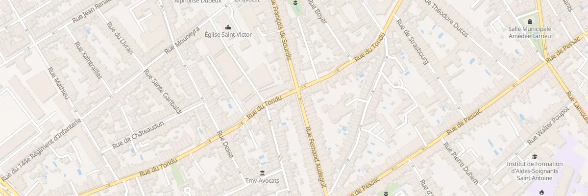 Plan du 138 Rue du Tondu à Bordeaux