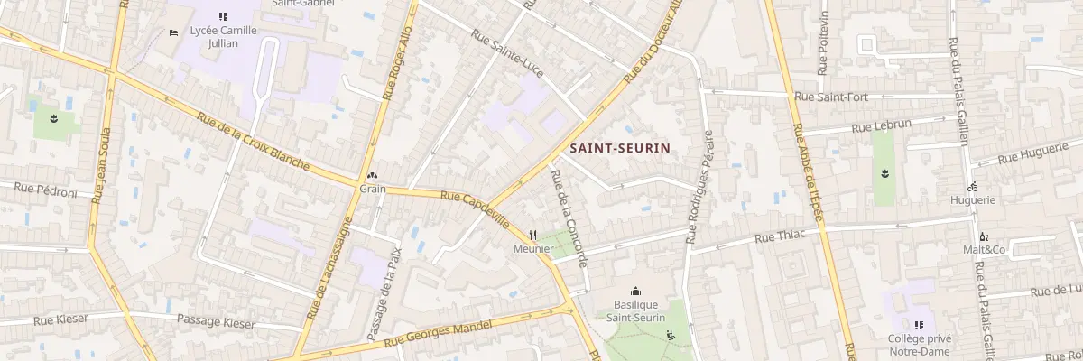 Plan du 12 Rue du Docteur Albert Barraud à Bordeaux