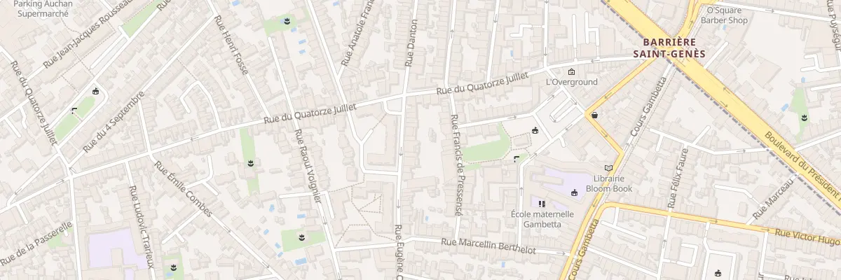 Plan du 16 Rue Eugène Olibet à Talence