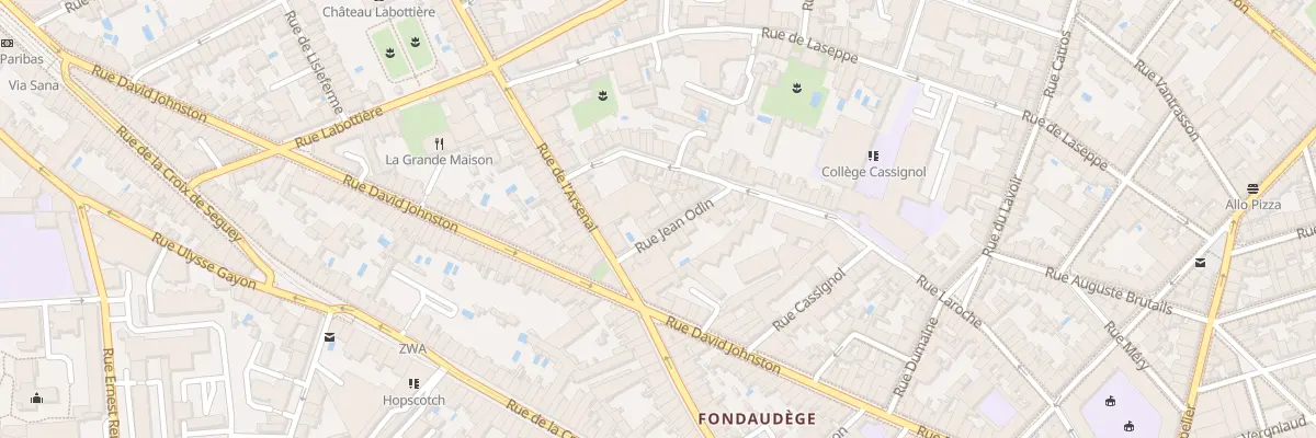 Plan du 9 Rue Jean Odin à Bordeaux