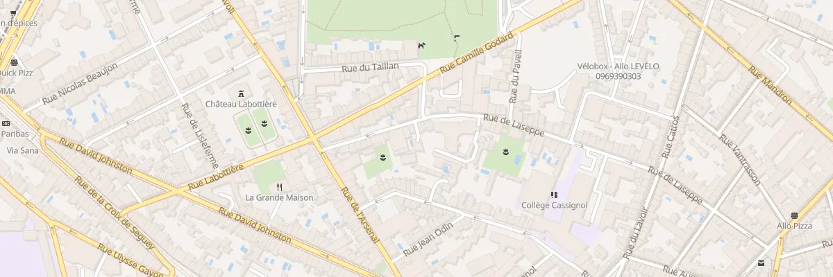 Plan du 106 Rue de Laseppe à Bordeaux