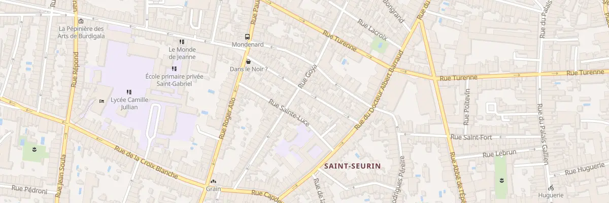 Plan du 22 Rue Mondenard à Bordeaux