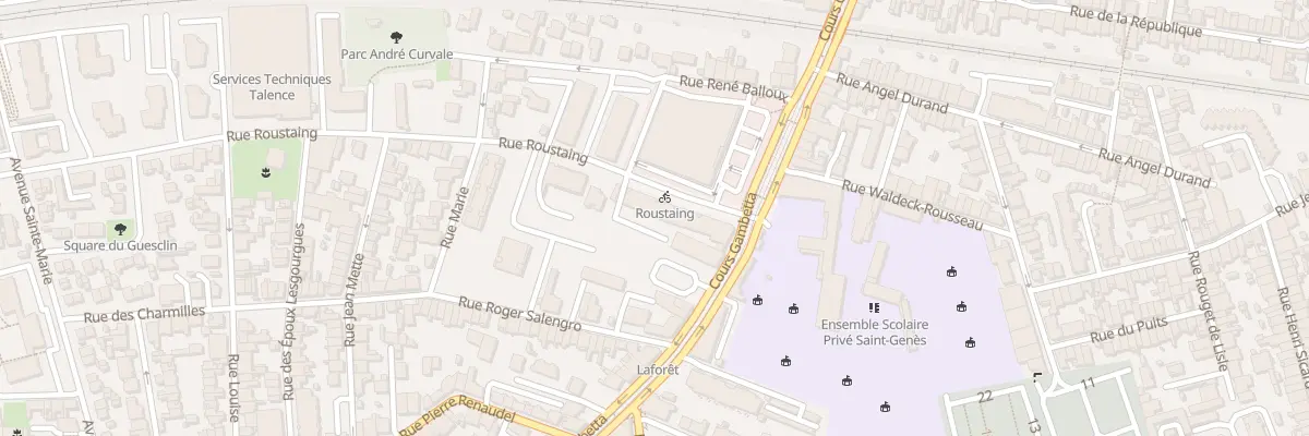 Plan du 22 Rue Roustaing à Talence