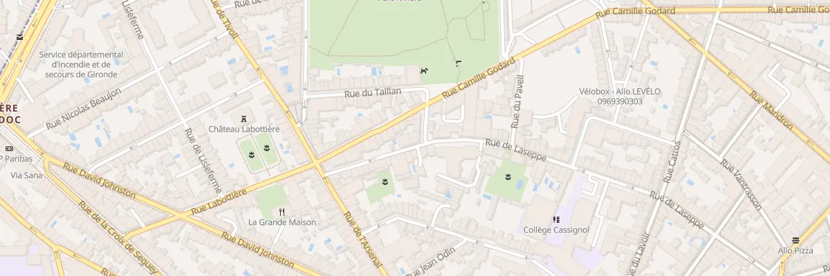 Plan du 107 Rue de Laseppe à Bordeaux
