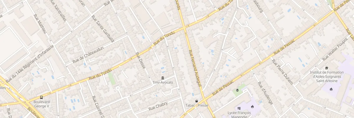 Plan du 18 Rue Pages à Bordeaux