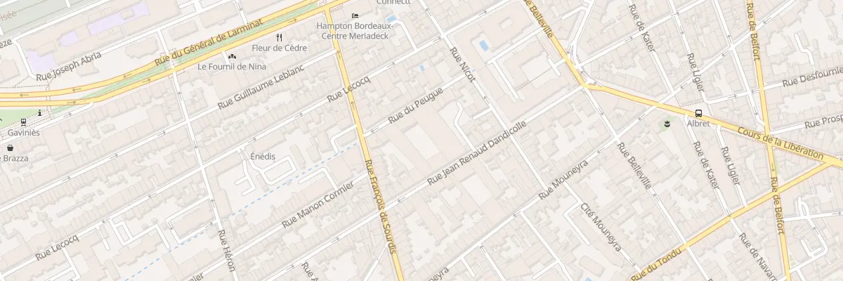 Plan du 25 Rue J Renaud Dandicolle à Bordeaux