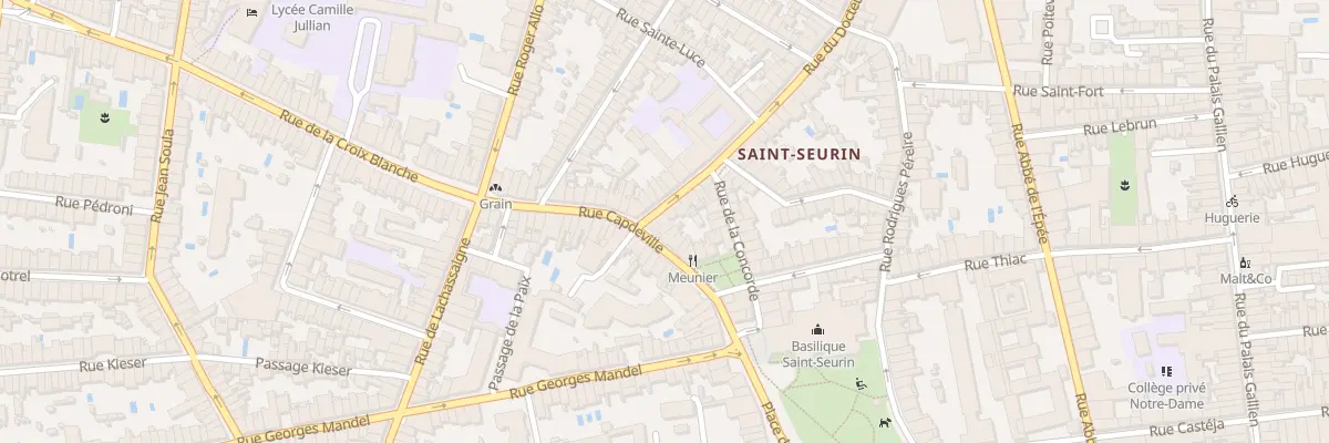 Plan du 2 Rue du Docteur Albert Barraud à Bordeaux