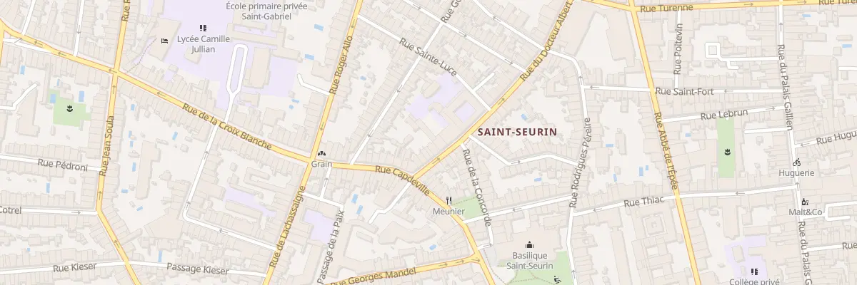 Plan du 11 Rue du Docteur Albert Barraud à Bordeaux