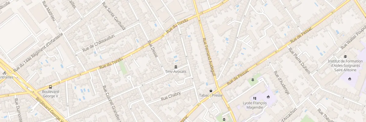 Plan du 25 Rue Pages à Bordeaux