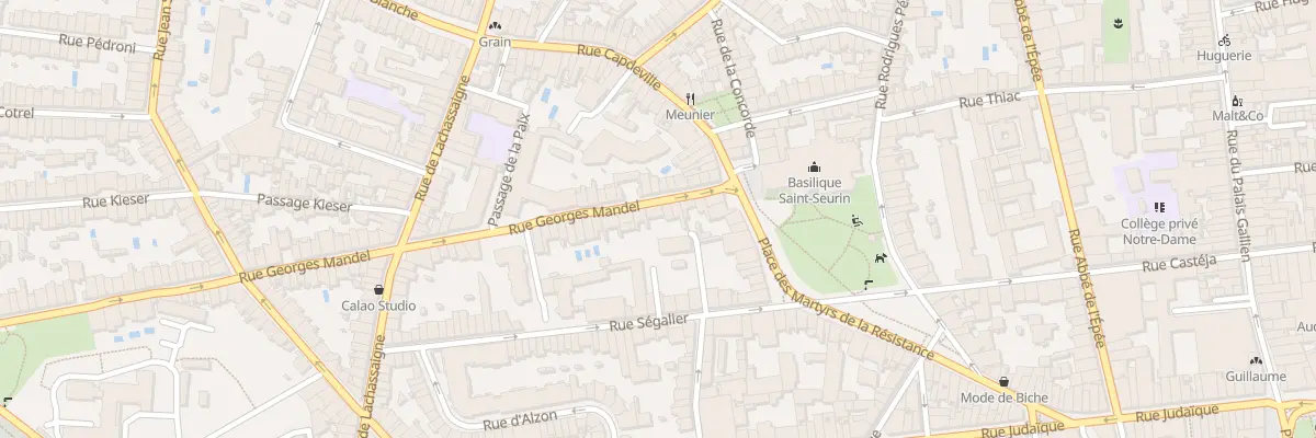 Plan du 10 Rue Georges Mandel à Bordeaux