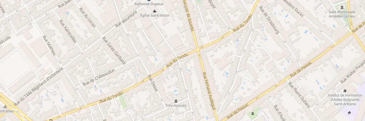 Plan du 148 Rue du Tondu à Bordeaux