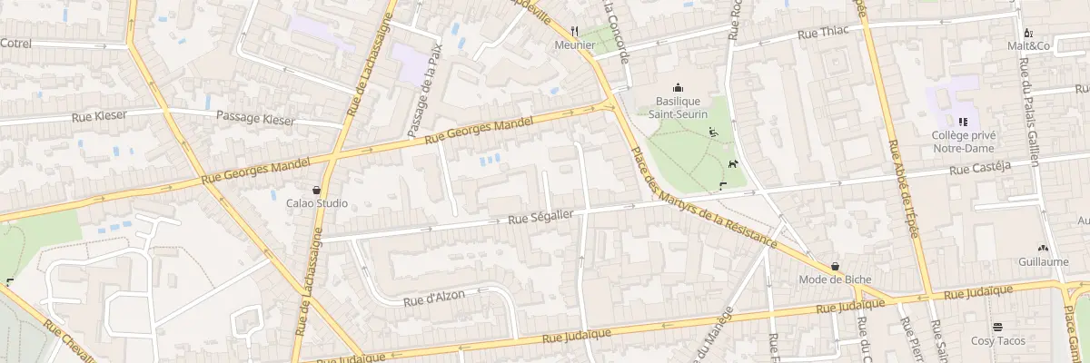 Plan du 17 Rue Ségalier à Bordeaux