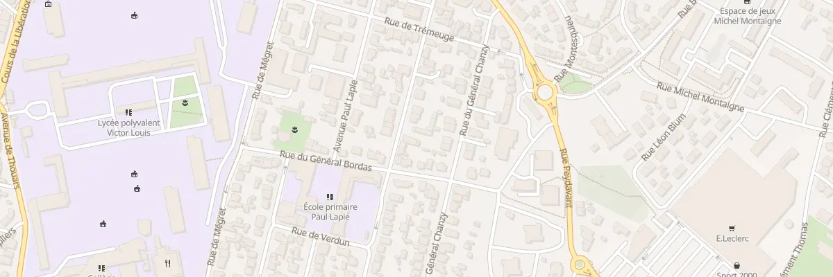 Plan du 28 Rue General Margueritte à Talence