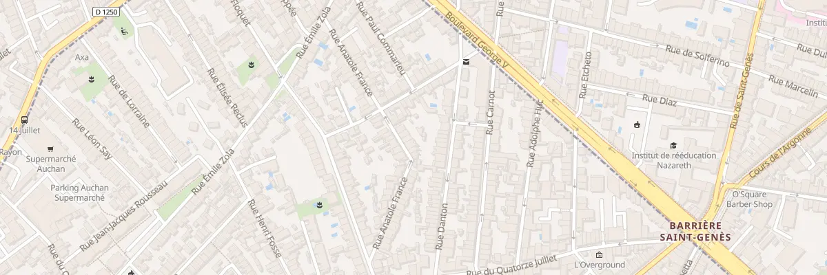 Plan du 44 Rue Anatole France à Talence