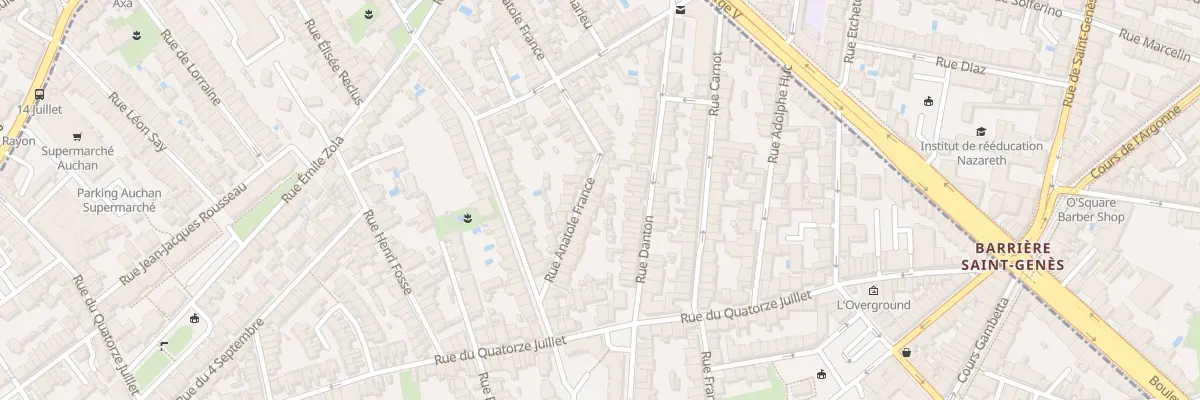 Plan du 62 Rue Anatole France à Talence