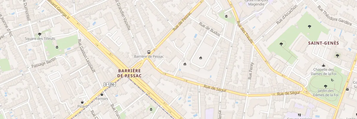 Plan du 8 Rue de Ségur à Bordeaux
