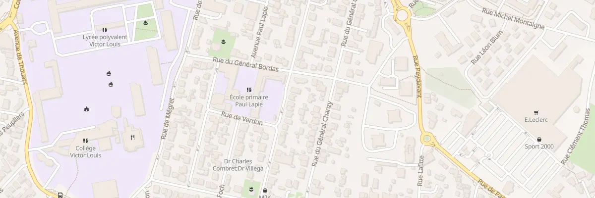 Plan du 70 Rue General Margueritte à Talence
