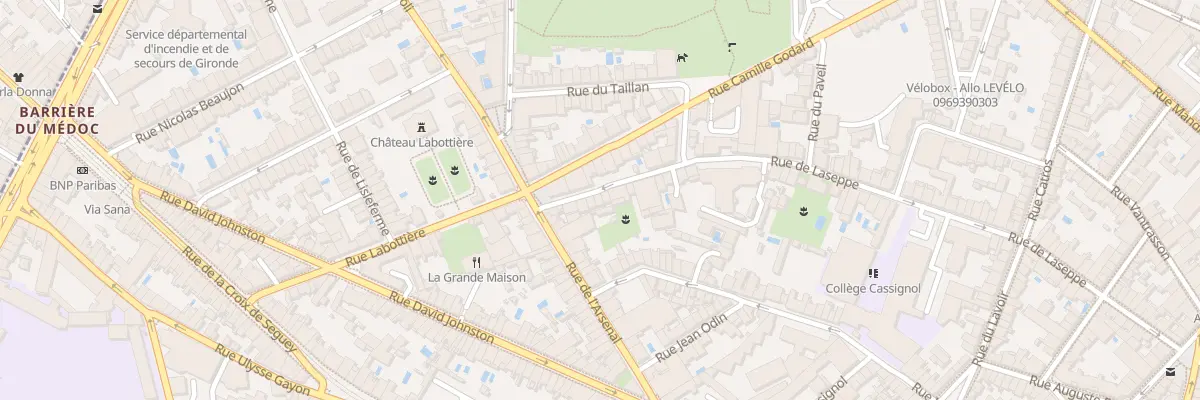Plan du 118B Rue de Laseppe à Bordeaux