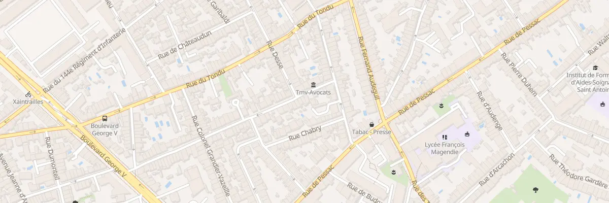 Plan du 16 Rue de Patay à Bordeaux