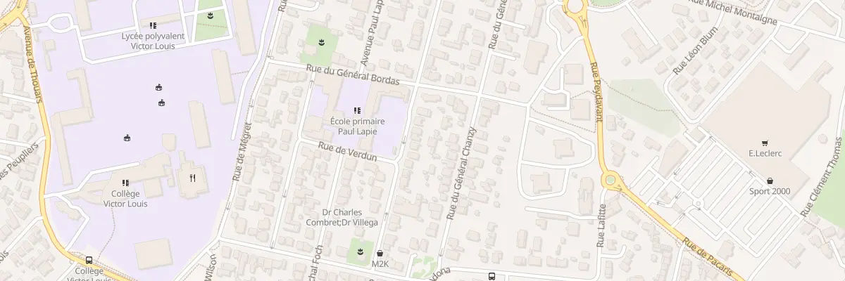 Plan du 74 Rue General Margueritte à Talence