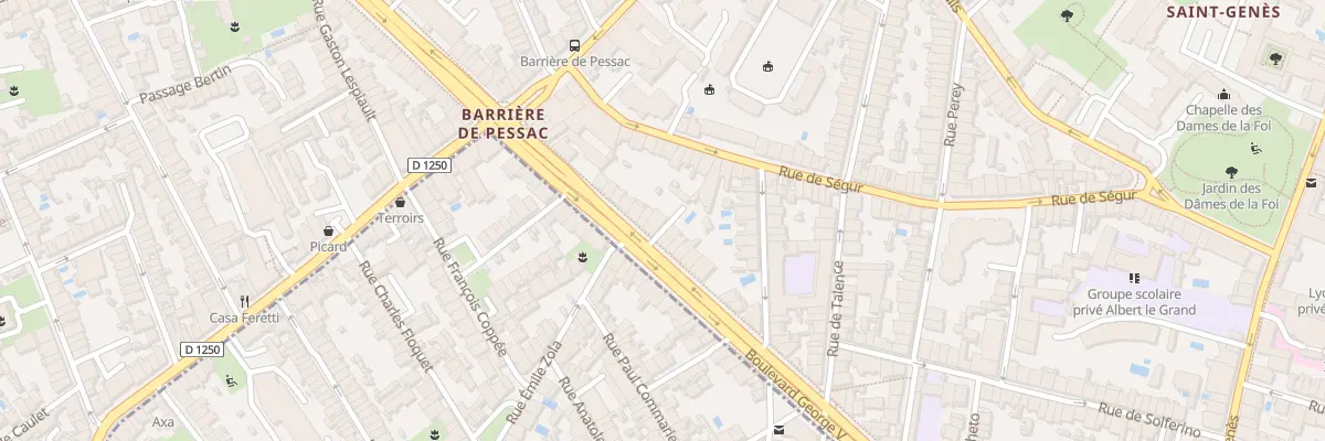 Plan du 102 Bd George V à Bordeaux