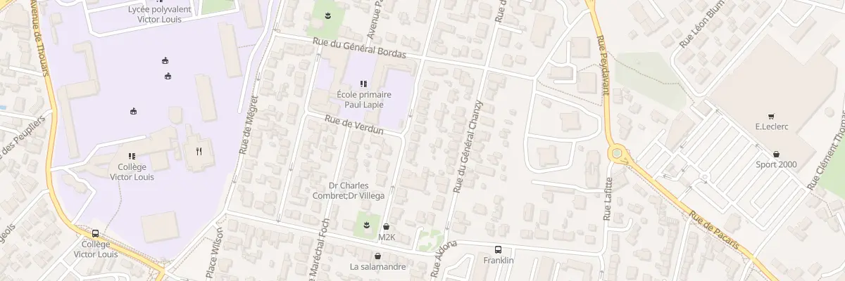 Plan du 80 Rue General Margueritte à Talence