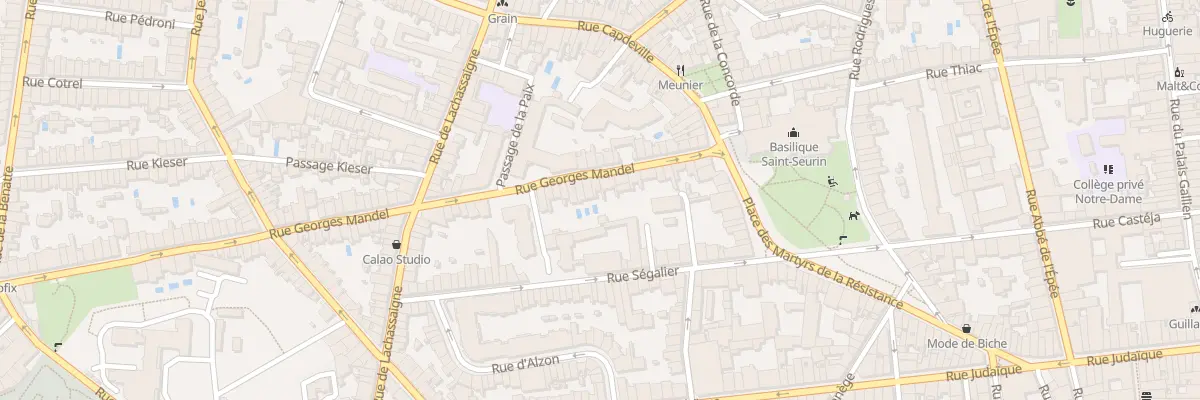 Plan du 18 Rue Georges Mandel à Bordeaux