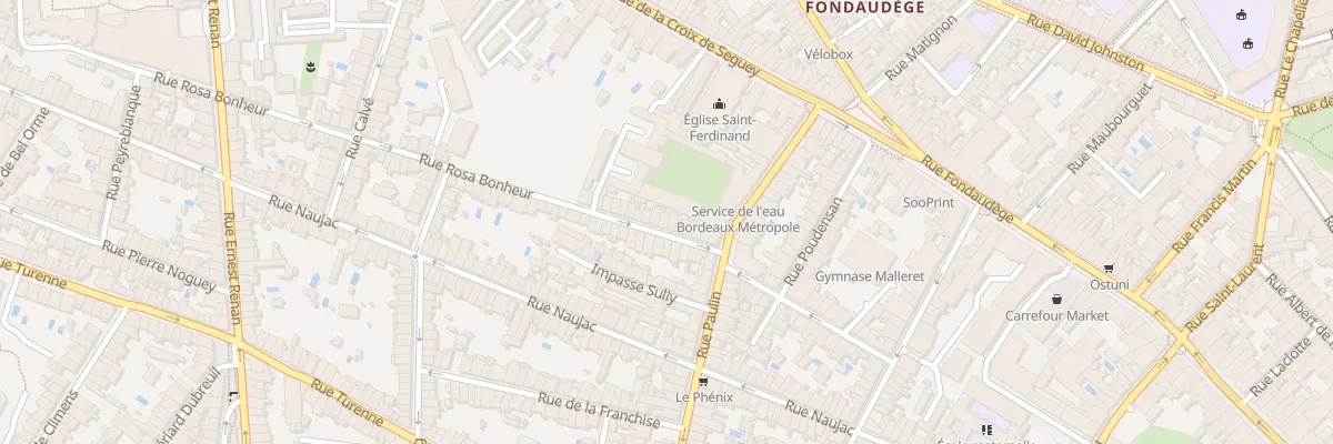 Plan du 11 Rue Rosa Bonheur à Bordeaux