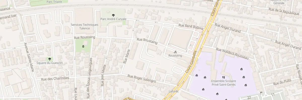 Plan du 26 Rue Roustaing à Talence