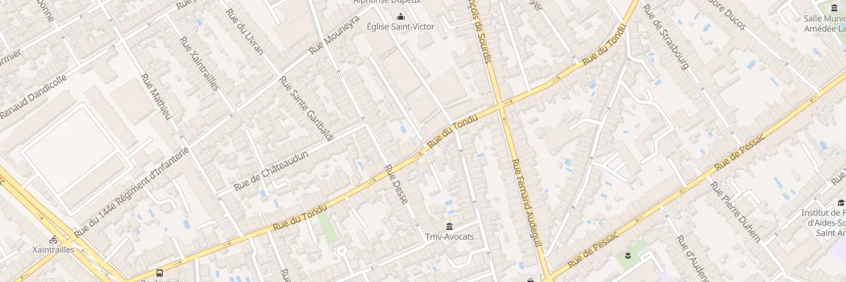 Plan du 157 Rue du Tondu à Bordeaux