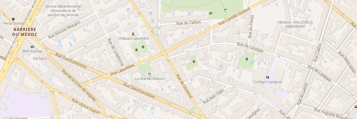 Plan du 122 Rue de Laseppe à Bordeaux