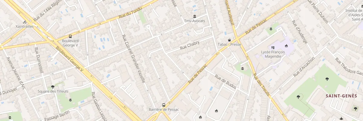 Plan du 22 Rue Auguste Merillon à Bordeaux