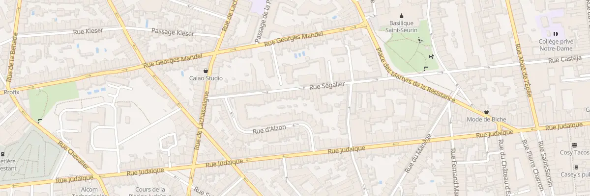 Plan du 42 Rue Ségalier à Bordeaux