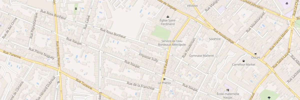 Plan du 16 Rue Rosa Bonheur à Bordeaux