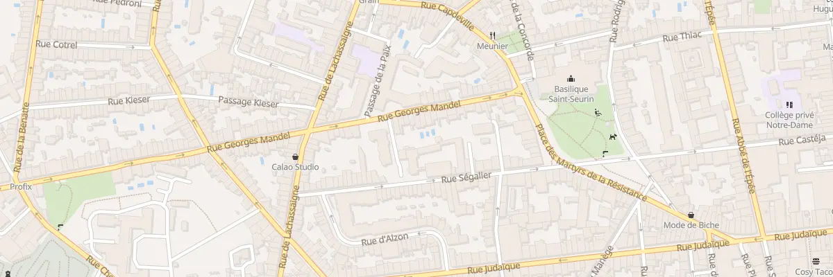 Plan du 26 Rue Georges Mandel à Bordeaux