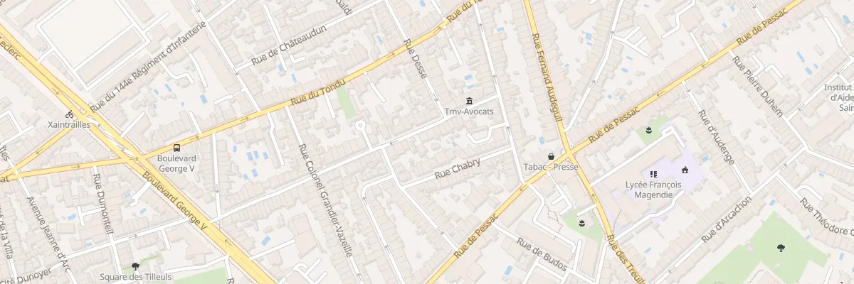 Plan du 28 Rue de Patay à Bordeaux