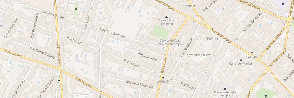 Plan du 18 Rue Rosa Bonheur à Bordeaux