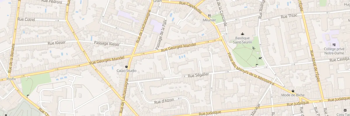 Plan du 28 Rue Georges Mandel à Bordeaux