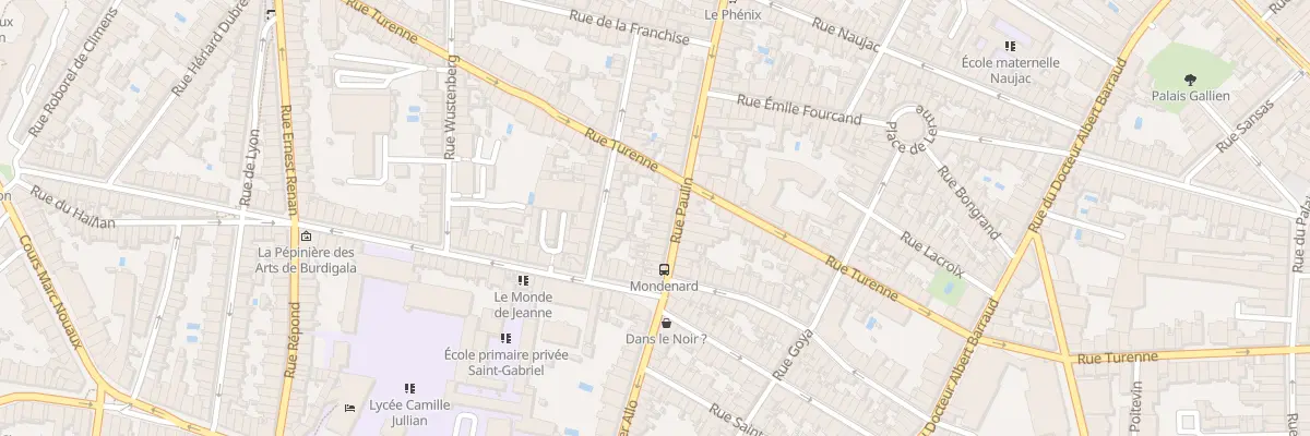 Plan du 15 Rue Paulin à Bordeaux