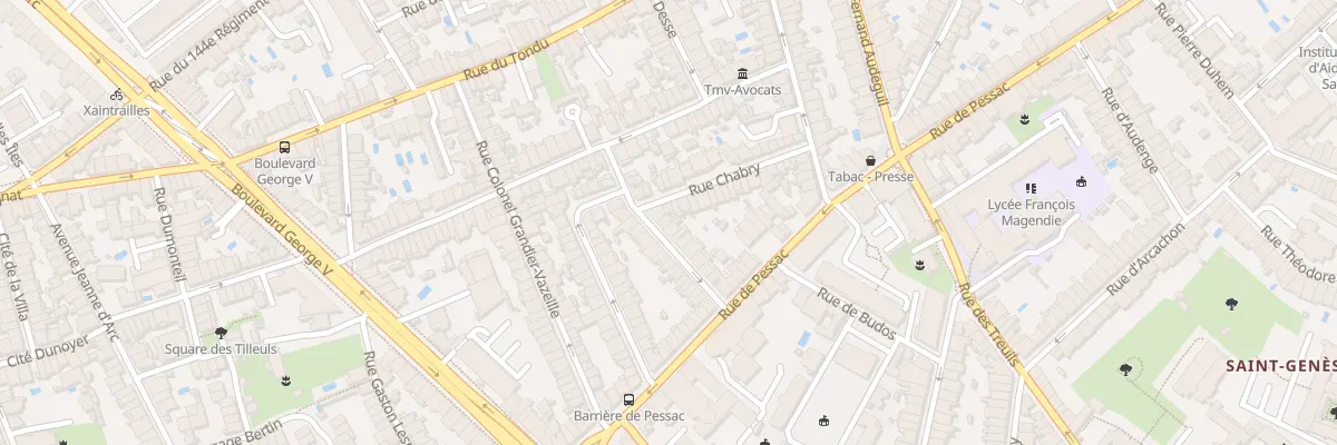 Plan du 16 Rue Auguste Merillon à Bordeaux