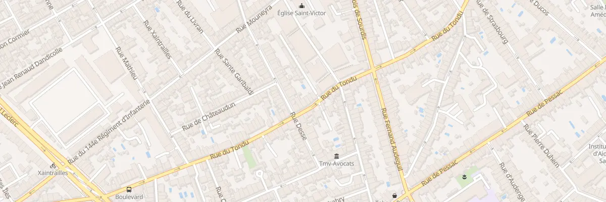 Plan du 165 Rue du Tondu à Bordeaux