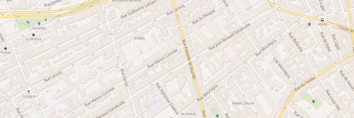 Plan du 10 Rue Manon Cormier à Bordeaux