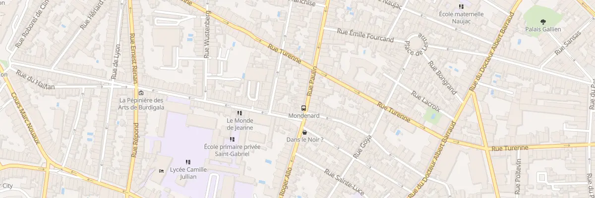 Plan du 9 Rue Paulin à Bordeaux