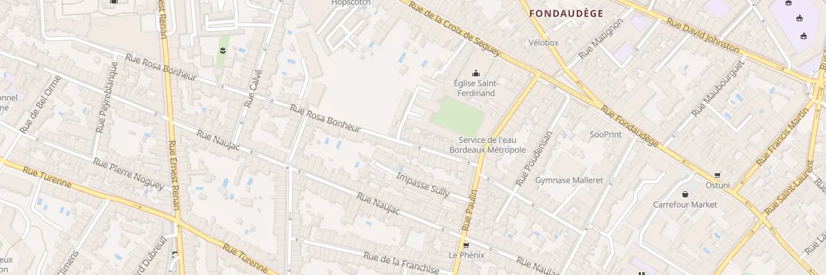 Plan du 23 Rue Rosa Bonheur à Bordeaux