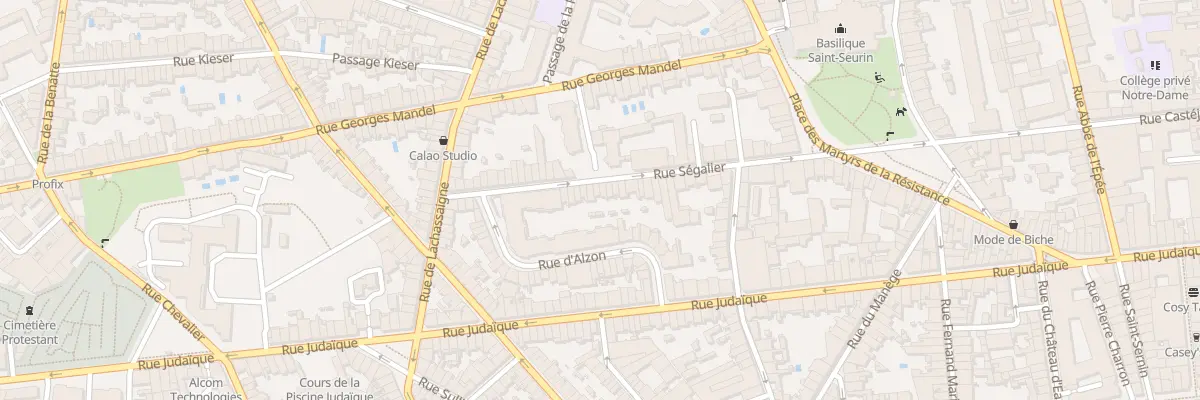 Plan du 50 Rue Ségalier à Bordeaux