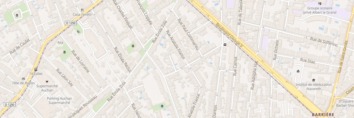Plan du 23 Rue Anatole France à Talence