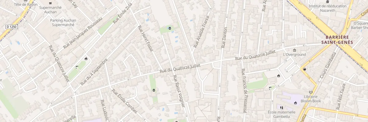 Plan du 95 Rue du Quatorze Juillet à Talence