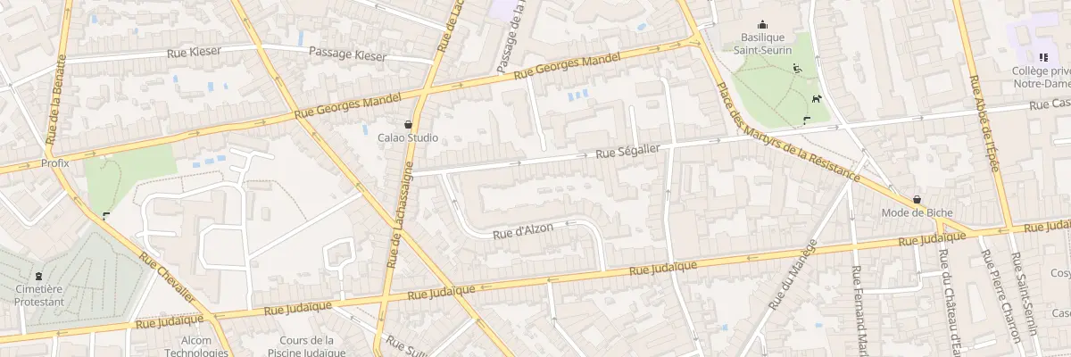 Plan du 54 Rue Ségalier à Bordeaux
